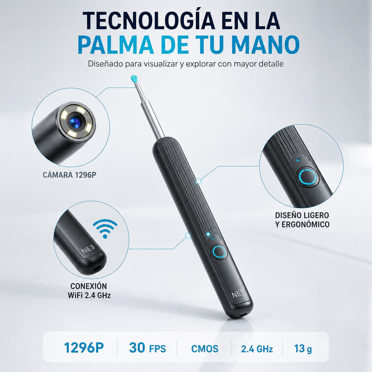 OtoVista - Limpiador de Oídos con Cámara HD WiFi